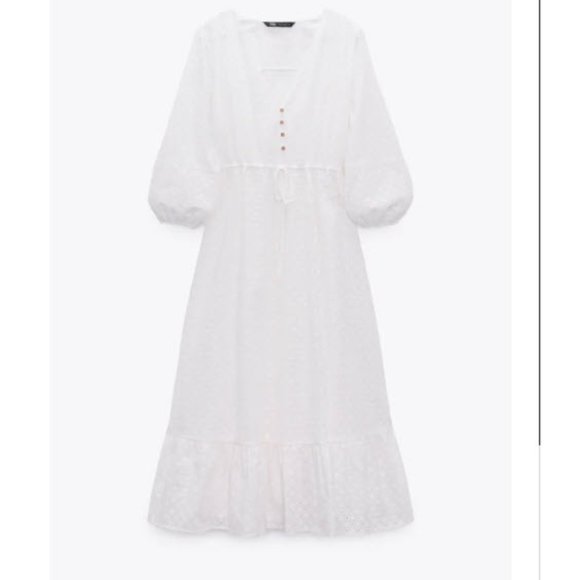 NEW WITH TAGS ZARA DRESS WITH CUTWORK EMBROIDERY - Picture 8 of 10